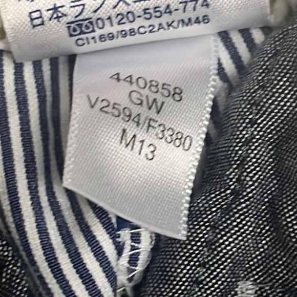 Land’s End Blue and White Vertical Striped Fit 2 Cropped Cotton Blend Pants- Siz - Picture 13 of 13